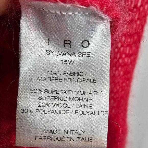 IRO Sylvana Open Knit Sweater in Hot Pink - Size S - Picture 8 of 9